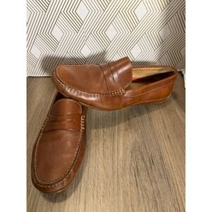 Florsheim Driver Loafers Mens 9.5 M Brown Leather Penny Loafer Shoes